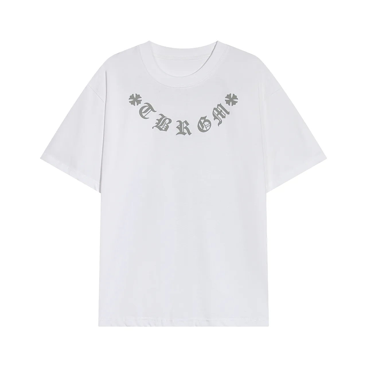 P150 Chrome Hearts Chrome Hearts Sanskrit Letter Foam Printed Short Sleeves Size: SMLXL Color: Black White Gray